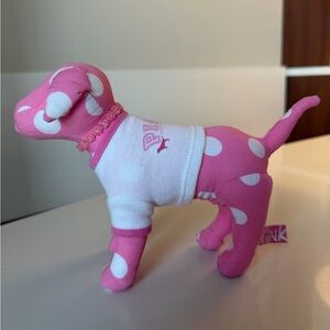 Victoria's Secret PINK Pink & White Polka Dot Dog Plush